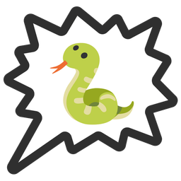 right anger bubble and snake