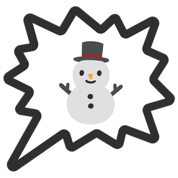 right anger bubble and snowman without snow