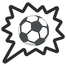 right anger bubble and soccer ball