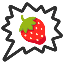 right anger bubble and strawberry