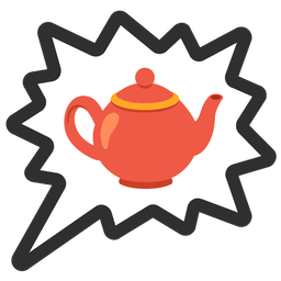 right anger bubble and teapot