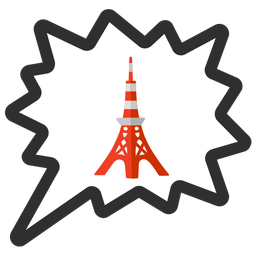 right anger bubble and Tokyo tower