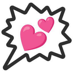 right anger bubble and two hearts