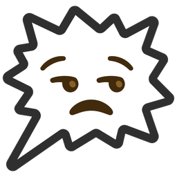 right anger bubble and unamused face