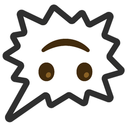 Right anger bubble and Upside-down face