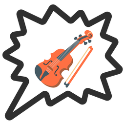 right anger bubble and violin