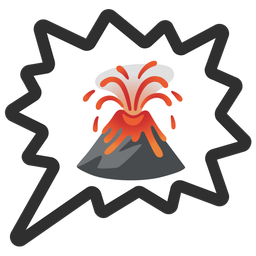 right anger bubble and volcano