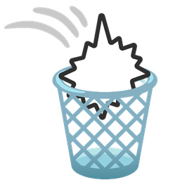 right anger bubble and wastebasket