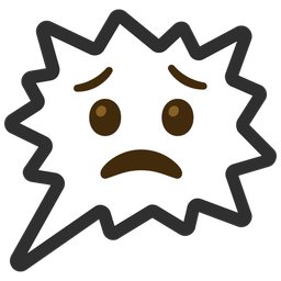 right anger bubble and worried face