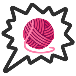 right anger bubble and yarn