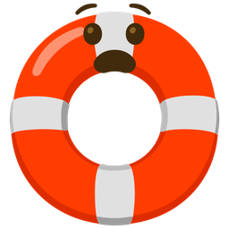 ring buoy and anguished face