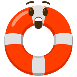 ring buoy and astonished face