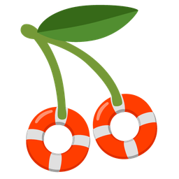 ring buoy and cherries
