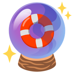 ring buoy and crystal ball