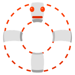 ring buoy and dotted line face