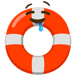 ring buoy and drooling face