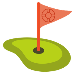 ring buoy and flag in hole