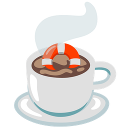 ring buoy and hot beverage