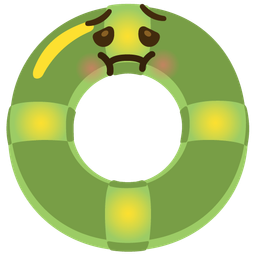 ring buoy and nauseated face