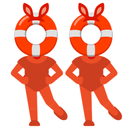 ring buoy and rabbit face