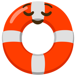 ring buoy and relieved face