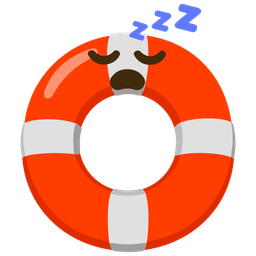 ring buoy and sleeping face