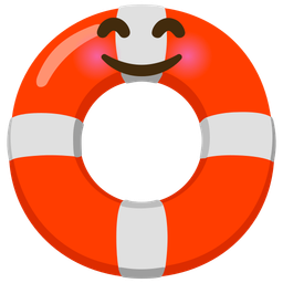 Ring buoy and Smiling face with smiling eyes