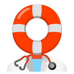 ring buoy and stethoscope