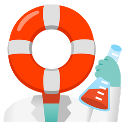 ring buoy and test tube