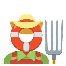 ring buoy and tractor