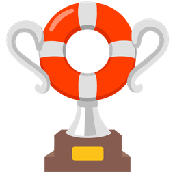 ring buoy and trophy