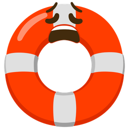 ring buoy and weary face