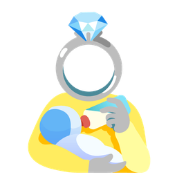 ring and baby bottle