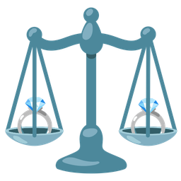 ring and balance scale
