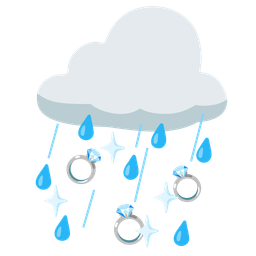 ring and cloud with rain