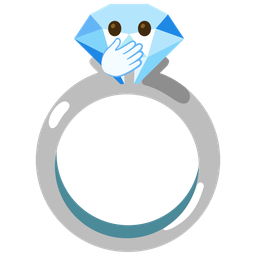 ring and face with open eyes and hand over mouth