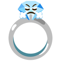 ring and face with steam from nose