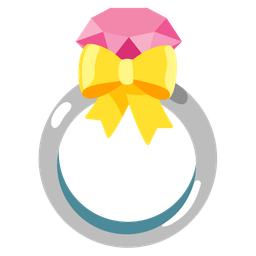 ring and heart with ribbon