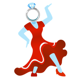 ring and high-heeled shoe