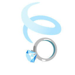 ring and leaf fluttering in wind