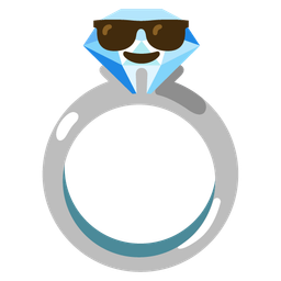 ring and smiling face with sunglasses