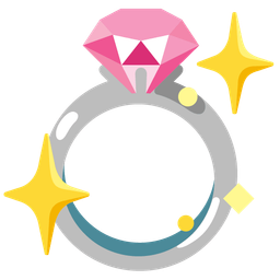 ring and sparkling heart