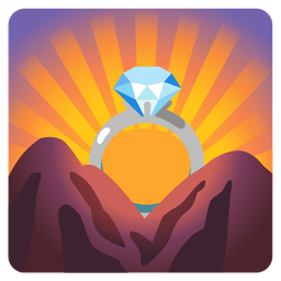 ring and sunrise over mountains