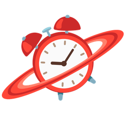 ringed planet and alarm clock