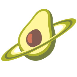 ringed planet and avocado