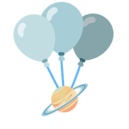 ringed planet and balloon