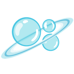 ringed planet and bubbles