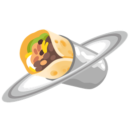 ringed planet and burrito