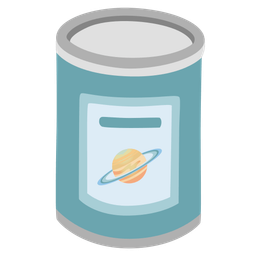 ringed planet and canned food