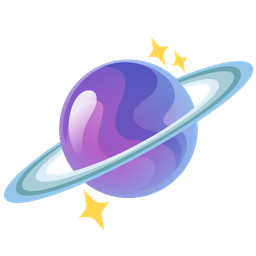 ringed planet and crystal ball